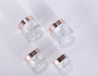 15pcs 5g-100g Refillable Bottle Glass Jar Cream Bottle Skin Care Eye Cream Jars Pot Cosmetic Container With Rose Gold Lid Bottle