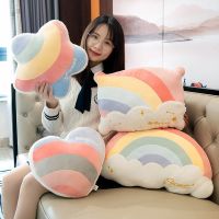 Rainbow pillow star cushion living room sofa pillow office nap pillow car cushion is girls heart cotton pillowcase