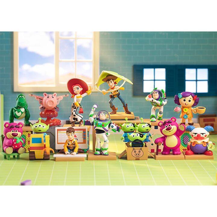 disney-toy-story-adventure-series-action-figure-pop-mart-buzz-lightyear-woody-lotso-alien-rex-hamm-figure-dolls-toys-gifts