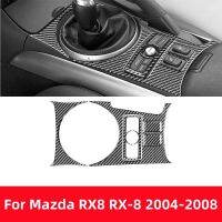 For Mazda RX-8 RX8 SE3P JM1FE 2004-2008 Gear Shifter Surround Carbon Fiber Sticker Automatic Transmission Panel Modified Cover