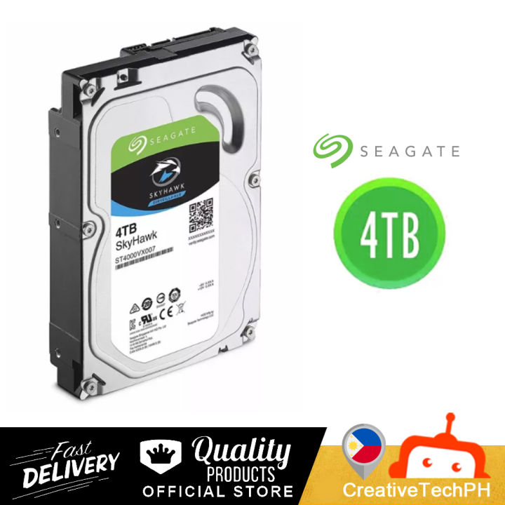 Seagate SkyHawk 4TB (ST4000VX016) Surveillance Hard Drive - SATA