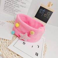 2022 New Winter Warm Neck Collar Children Scarf Baby Head Cover Cotton Girls Color Balls Kawaii Doll Star Soft Boys Scarfs Gifts