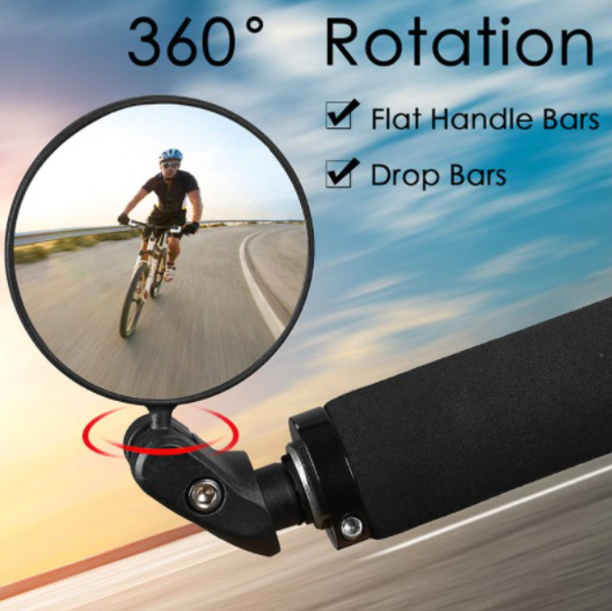 Keep Working Bike Side Mirror Lens Safety 1pc Universal Bicycle