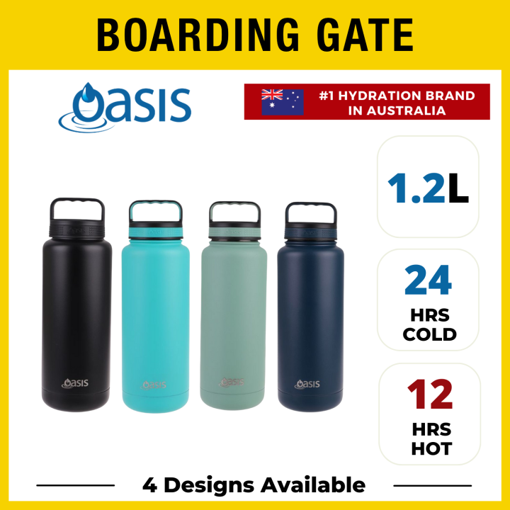 NEW OASIS DRINK BOTTLE 1 LITRE Double Wall Insulated Thermal Hot Cold Flask