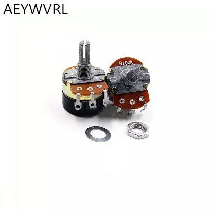WH138-1 470R 1K 2K 1K5 10K 22K 47K 4K7 100K 220K 470K 1M ohm 3-Terminals Round Shaft Rotary Taper Carbon Potentiometer WH138