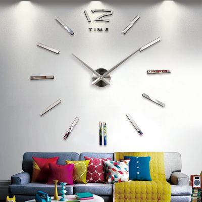 [24 Home Accessories] นาฬิกาแฟชั่นชั้นนำนาฬิกา3D นาฬิกาแขวนผนังอะคริลิค DIY Horloge สติ๊กเกอร์ติดกระจกผนังการตกแต่งบ้านเข็มควอตซ์ห้องนั่งเล่นใหม่