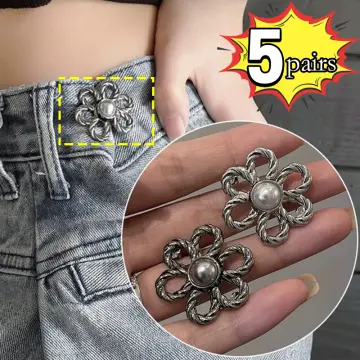 Women Skirt Pants Jeans Adjustable Waist Clip Metal Pins Clothing  Accessories Sewing Women's Brooch Set Tighten Waist Brooches