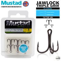 ตัวเบ็ด 3 ทาง Mustad JAWLOCK TRIPLE GRIP-TG77NP-BN