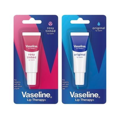 Vaseline Lip Therapy Rosy+Original Tinted lip balm 10g  วาสลีน ลิปบาล์ม ปริมาณสุทธิ 10 กรัม (บำรุงริมฝีปาก)