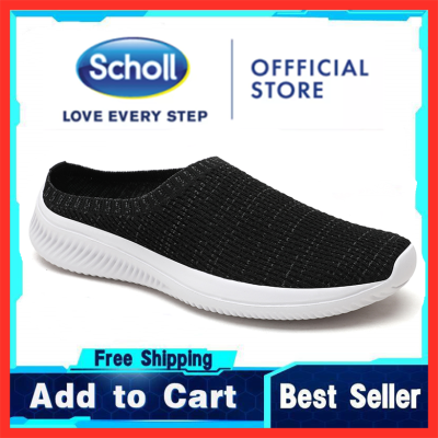 TOP☆Scholl รองเท้าผู้ชาย Scholl รองเท้าผ้าใบรองเท้าผู้ชาย Scholl ผ้าใบรองเท้าผู้ชาย Scholl เวอร์ชันเกาหลี สไลด์ ผู้ชาย Scholl ขนาดใหญ่46 47 48 สวมใส่ รองเท้าแตะครึ่งรองเท้าแตะแบนผู้ชายแฟชั่นรองเท้าแตะลำลอง รองเท้าสปอร์ต-AS2028