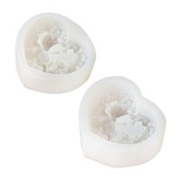 Angel Baby แม่พิมพ์ซิลิโคน DIY Rose Love Heart Epoxy Resin Moulds R7UB