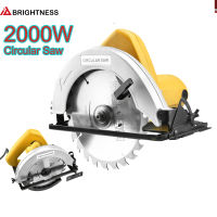 Circular Saw  2000W 7 นิ้ว กำลังสูง เลื่อยจิ๊กซอว์ เลื่อยวงเดือนไฟฟ้าเครื่องมือไฟฟ้าโต๊ะไม้เลื่อยพลิกเลื่อยตัดงานไม้(งานเทียบAAA)