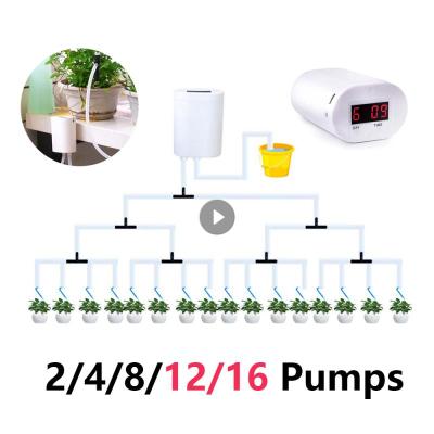 Automatic Timer Waterers Drip Irrigation Self-Watering Kits 2/4/8/12/16 Pumps Indoor Plant Watering Device Plant Garden Gadgets Power Points  Switches