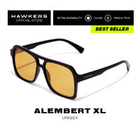 HAWKERS Black Mustard ALEMBERT XL ASIAN FIT Sunglasses for Men and Women. UV400 protection. Official product designed in Spain HALE22BYTA