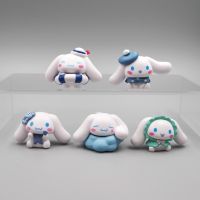 5ชิ้น/เซ็ต Kawai Sanrio ของเล่นภาพอนิเมะ Cinnamoroll แหวนว่ายน้ำทุกวันตุ๊กตาสุนัขหูใหญ่เครื่องประดับตกแต่งเค้กวันเกิดทำด้วยตนเอง