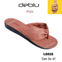 รองเท้าแตะหนีบหญิง deblu เดอบลู L5016 รองเท้าสตรี รองเท้าผู้หญิง มี 3 สี: สี โอวัลติน ดำ ชมพู  Size 36-41