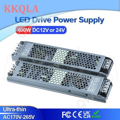 QKKQLA 400W DC12V 30A DC24V 15A Ultra Thin LED Power Supply Lighting Transformers Adapter Switch 400W AC170-265V For LED Strips