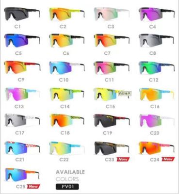 【Hot sales】 จุดแว่นกันแดดกีฬาขี่จักรยานข้ามพรมแดนแว่นกันแดดโพลาไรซ์กลางแจ้ง VU400 แว่นตาเลนส์ฟิล์มจริงสีสันสดใส