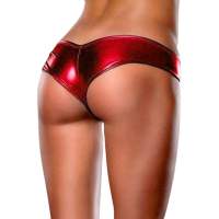 Lingerie Leather Pu Tanga Ladies Underwear Shiny Special Thong Micro String G Color Metallic Panties Sexy Women Glamour