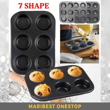 1pc Nonstick Muffin Pan 6 Cup Carbon Steel Cupcake Pan Easy To Clean Making  Muffins Or Cupcakes Baking Pan Bakeware