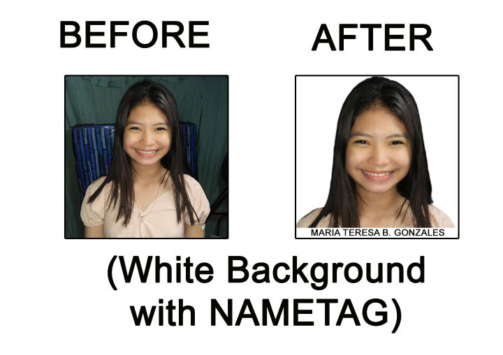 ID PICTURES - 2x2(4pcs) 1x1 (8pcs) with NAMETAG and WHITE BACKGROUND ...