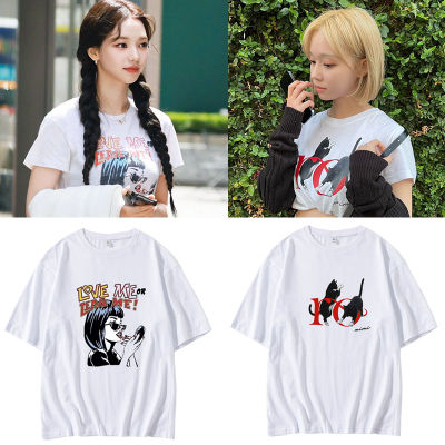 Fashion 90S  K Pop Kpop Tshirt AESPA Harajuku T Shirt Women Ullzang Korean Style Graphic Kawaii T-shirt Cal Hip Hop Tshirt