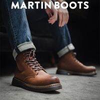 ♞❖ cri237 Madenยี่ห้อชายหนุ่มTough Guy Retro 1976Sรองเท้าบูทMartin Men S High-Topสไตล์อังกฤษMid-Topผู้ชายบูทหนังรองเท้าฤดูใบไม้ร่วงAll-Match High-Tubeคลาสสิกท่องเที่ยวกลางแจ้งเดินป่ารองเท้า