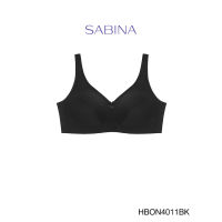 Sabina เสื้อชั้นใน (ไร้โครง) รุ่น Happy Adult  รหัส HBON4011BK สีดำ 912
