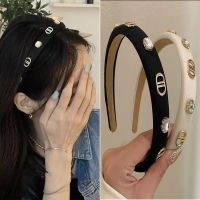 【YF】 Luxury Rhinestone Letter Headbands for Women Girls designer Temperament Cortex Wide Edge Hairband Headdress Hair Accessories