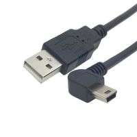 QOY7719 แท็บเล็ต โทรศัพท์มือถือ อะแดปเตอร์ ซ้ายและขวา USB ชายกับไมโคร USB ชาย ขึ้นและลง สายข้อมูล สายชาร์จ USB 90องศา สายดิจิตอล สายข้อมูล