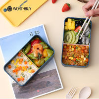 WORTHBUY Portable Lunch Box For Kids School Microwave Plastic Bento Box With Movable Compartments Salad Fruit Food Container Box