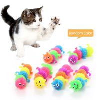 Funny Cat Toy Simulation Caterpillar Rubber Puppy Tidy Home Chew Toy Toys