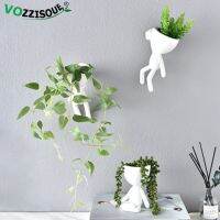 [AMO Garden Decoration]AMO Garden Decoration Tree Man กระถางดอกไม้กระถางต้นไม้สำหรับพืช Nordic Plant Pot Wall Modern Pot Plant Wall Pots กระถางดอกไม้ติดผนังชาวไร่สีขาวน่ารัก