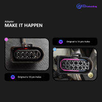 AKD Tuning อะแดปเตอร์ไฟหน้ารถยนต์สำหรับกอล์ฟ7 6 Golf7 MK7 MK6ไฟหน้า Connector 14 Pins Update To Golf 7.5 Head Light R-Line