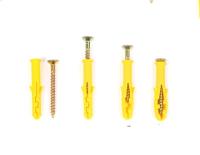 【CW】 20PCS Plastic Expansion Tube Pipe Tapping Wall Anchors Drilling Woodworking Plugs With Metal Screw kit