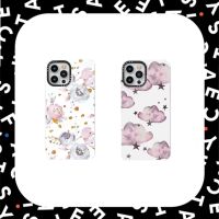 Casetify เคสโทรศัพท์ซิลิโคน TPU แบบนิ่ม ลายก้อนเมฆ ดอกกุหลาบ สีชมพู สําหรับ iPhone X XS XR 11 12 13 14 Plus Pro Max