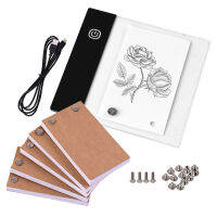 300 Sheets Flip Book Kit with Mini Light Pad LED Lightbox Tablet Design with Hole Flipbook Paper Screws for Drawing Tracing