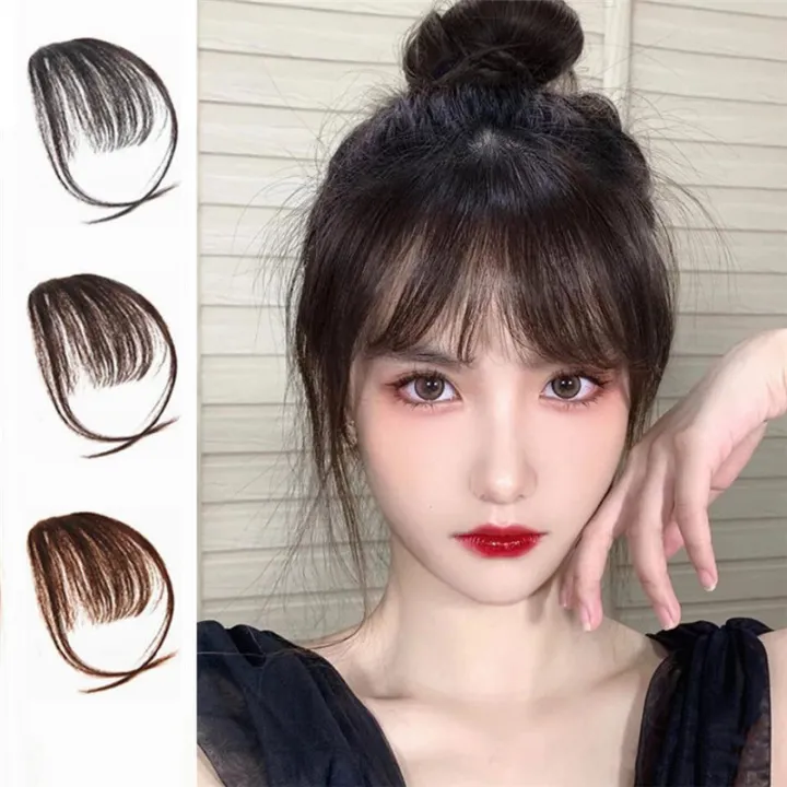 Korean Air Bangs Wig Female Clip Bangs Natural Seamless Invisible Hair  Extension Fringe Hairpieces Hair Clips Front Neat Bang Periwig for Women Fake  Bangs | Lazada PH