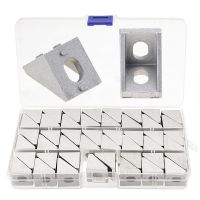 46pcs/lot 2020 Corner Bracket Aluminium Angle Bracket Fastener for Industry Home 3D Printer Cutting Machine with Box