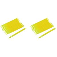 20 Pcs Yellow Plastic Fishing Net Repair Needle Shuttles Bobbin 2