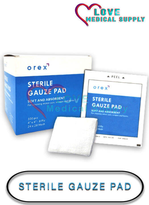 OREX Sterile Gauze Pad / Gauze Swab / Gauze Sponge 2x2/3x3/4x4 BOX