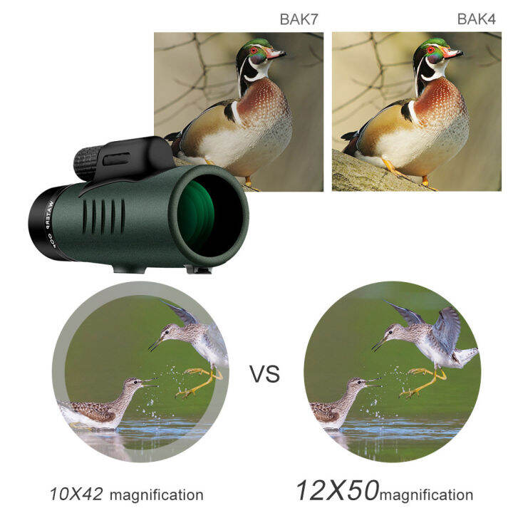 12x50-single-tube-hd-monocular-telescope-fmc-optical-lens-bak4-prisms-10m-waterproof-with-phone-holder-carry-bag-for-concert-sports-events-bird-watching-camping-hiking