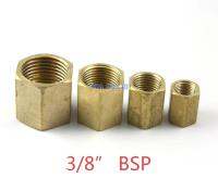 10 Pieces Brass Female 3/8" BSP Hex Pipe Fitting Fuel Air Gas Water Hose Connector Coupler Valves