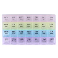 【CW】﹉  7 Days 28 Compartment Lid Tablet Pill Holder Medicine Pillboxes Storage Organizer