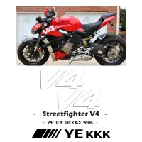 2019-2022 For Ducati Streetfighter V4 V4S Side Graphic Vinyl Decal FREE SHIP V4 Sticker Decal Cutout 4 quot; tall x 8.5 quot; wide