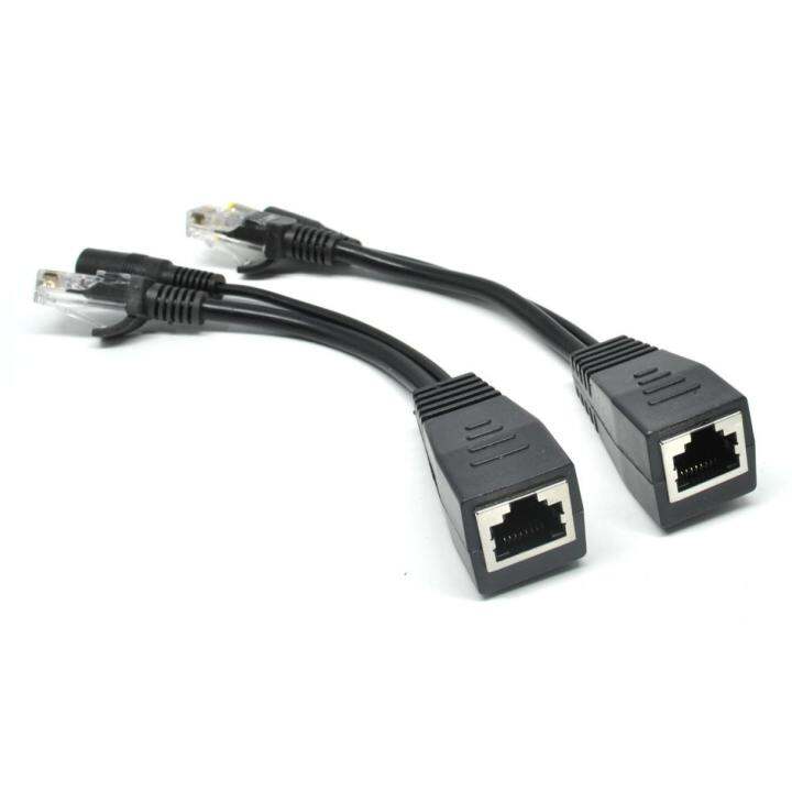 Kabel POE Splitter Sambungan Kabel Router, IP Kamera, CCTV 100MBPS POE ...