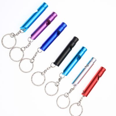 5Pcs/set Foreign Trade for Outdoor Survival Large Aluminum Alloy Whistle with Hanging Ring Color Random Survival kits