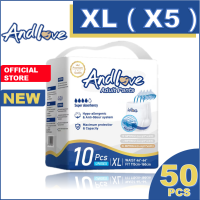 [Unisex] ANDLOVE ผ้าอ้อมผู้ใหญ่ XL (5 Packs/50 Pcs) กางเกงแบบดึงขึ้นสำหรับผู้ใหญ่ ป้องกันการรั่ว