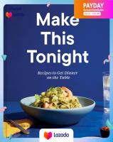 หนังสือใหม่พร้อมส่ง Make This Tonight : Recipes to Get Dinner on the Table: a Cookbook [Hardcover]