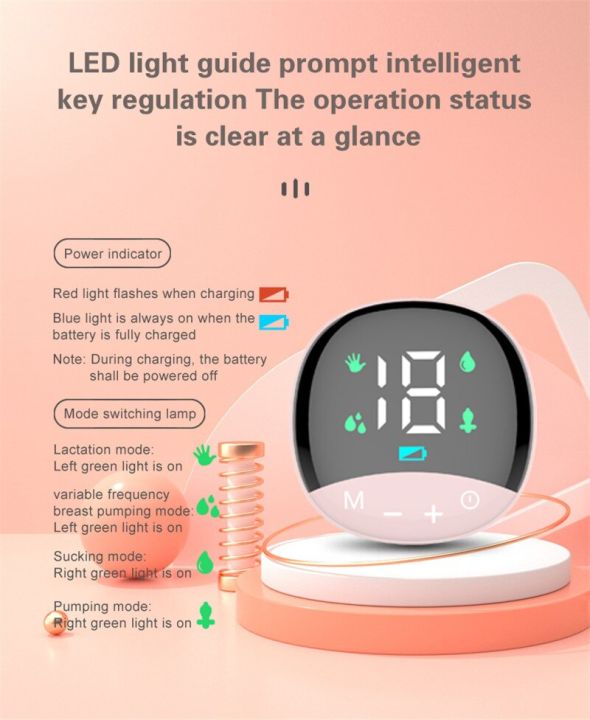 er1026ดูดที่ปั๊มหัวนมแบตเตอรี่ลิเธียมเครื่องปั๊มนมไฟฟ้าขวดนมเด็กที่ปั๊มนมชาร์จได้สำหรับให้นมลูก